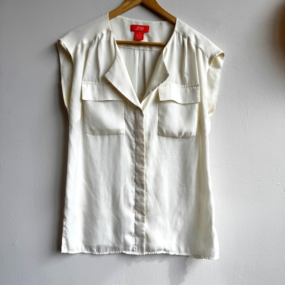JOE FRESH Cream Button Up Shirt - Small - Picture 1 of 4